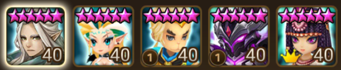 5× LD5 (Nephthys, Asima, Light Legolas, Qitian Dasheng, Gurkha)