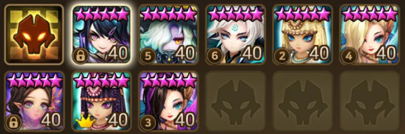 8× LD5 (Giana, Laima, Nephthys, Isis, Dark Vermilion Bird Dancer, Light Aya, Hanwul, Dorothy)