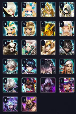 22× LD5 (Light Hwoarang, Asima, Lora, Tian Lang, Beelzebub, Vivachel, Han, Light Aya, Light Ciri, Mortera, Ian, Geldnir, Valantis, Oberon, Wedjat, Isis, Artamiel, Jager, Julianne, Actaeon, N1X, Maya)