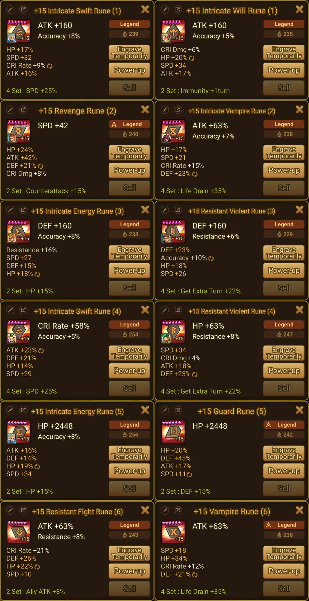 22× LD5 (Light Hwoarang, Asima, Lora, Tian Lang, Beelzebub, Vivachel, Han, Light Aya, Light Ciri, Mortera, Ian, Geldnir, Valantis, Oberon, Wedjat, Isis, Artamiel, Jager, Julianne, Actaeon, N1X, Maya) screenshot 22